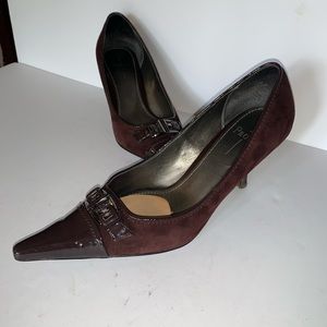 Paolo Vallery Brown Suede Heels N/A